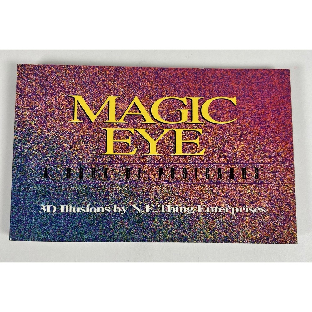 VTG 90's Magic Eye Book of Postcards 3D Illusions Scholastic